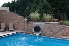 Castle-style Pool Waterfall